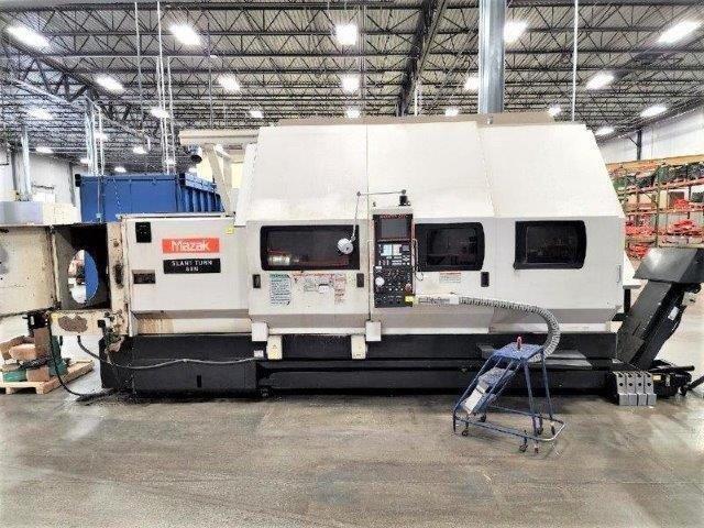 MAZAK SLANT TURN 80NR HEAVY DUTY TURNING CENTER, CHUCKER DESIGN